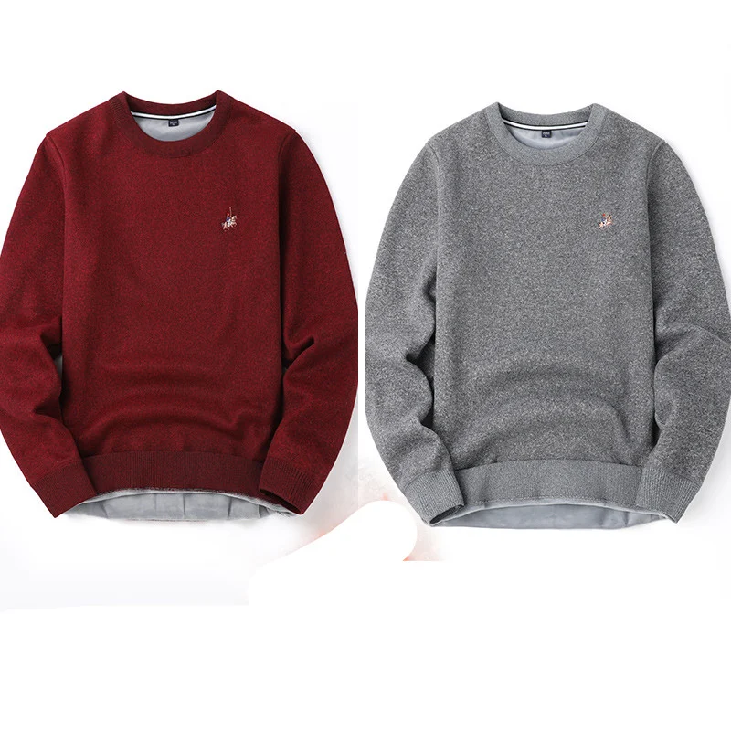 Men's Sweater Autumn and Winter Plus Velvet Thickening Base Warm and Comfortable for Cold Weather Ideal Base Layer Casua — photo 12