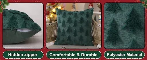 Title 3, Plush Snowflake Christmas Pillowcase for Sofa, ...