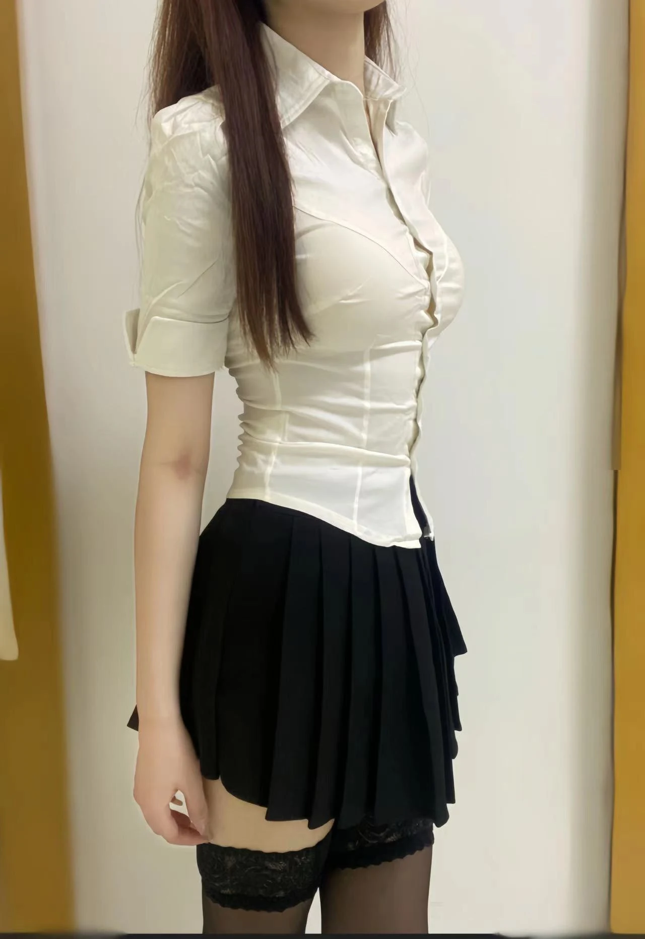 Uniforme da donna elastica in vita superiore sottile — foto 4