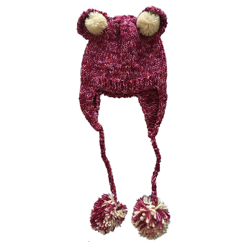 Title 2, Womens Autumn And Winter Cute Hand Knitted Ear...