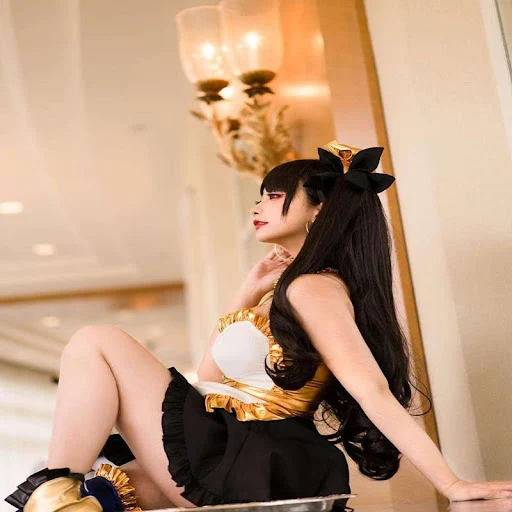 Title 5, Peruca Cosplay Grand Order Rin Tosaka Cabelo Fa...