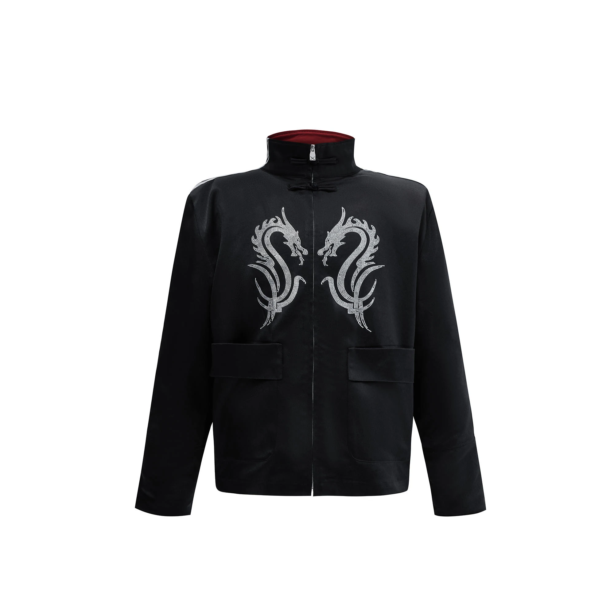 Title 4, Stand Collar Buckle Jacket Coat, a stylish coat...