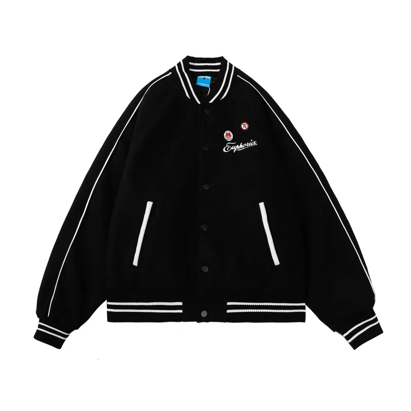 Title 3, Street Letter Embroidered Baseball Jacket for M...
