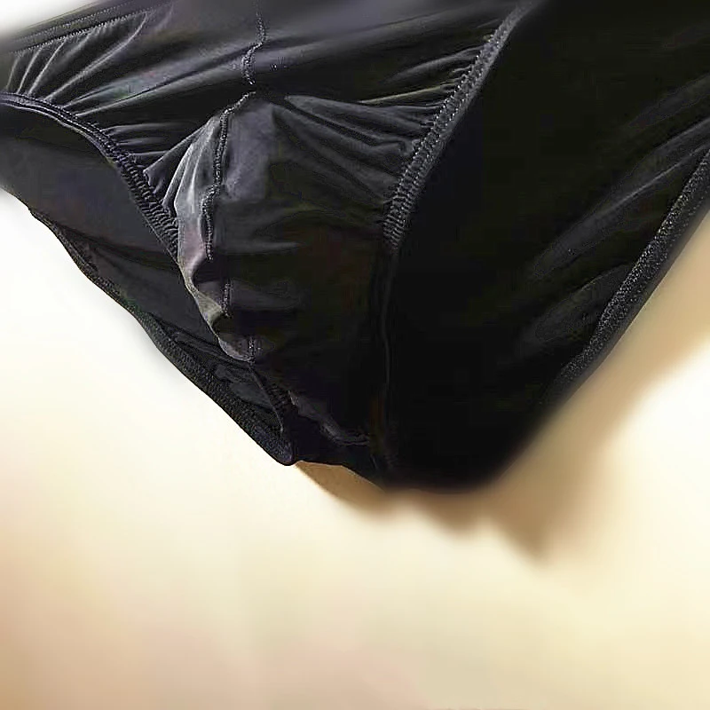 Cuecas finas masculinas de seda gelada respiráveis, cintura baixa e conforto superior para uso diário. — foto 10
