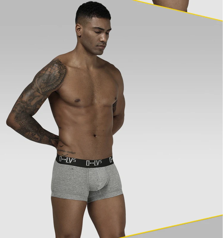 Title 4, Mens Simple Ring Lift U Convex Mid-waist Boxer...