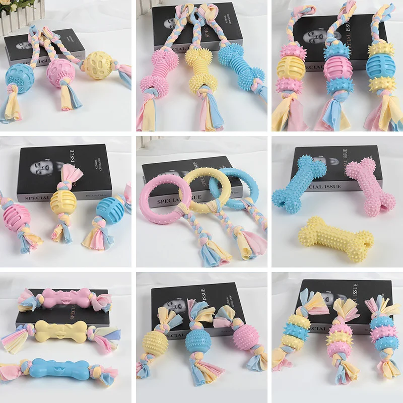 Title 5, Cotton Rope Dog Toy cleans teeth and self enter...