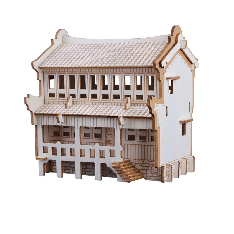Holz-Sperrholz-Modell-Puzzle-Spielzeug Kreative 3D-Modelle zum Zusammenbauen. Fördert Geschicklichkeit, räumliches Denken und bietet stundenlangen Spielspaß. — foto 13