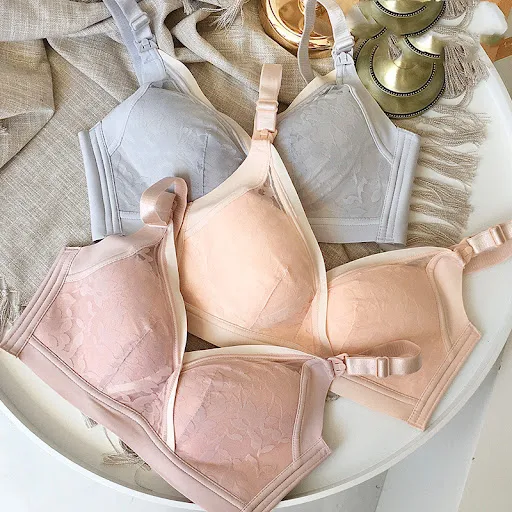 Title 5, Gathered Cross Breastfeeding Bra for Pregnant W...