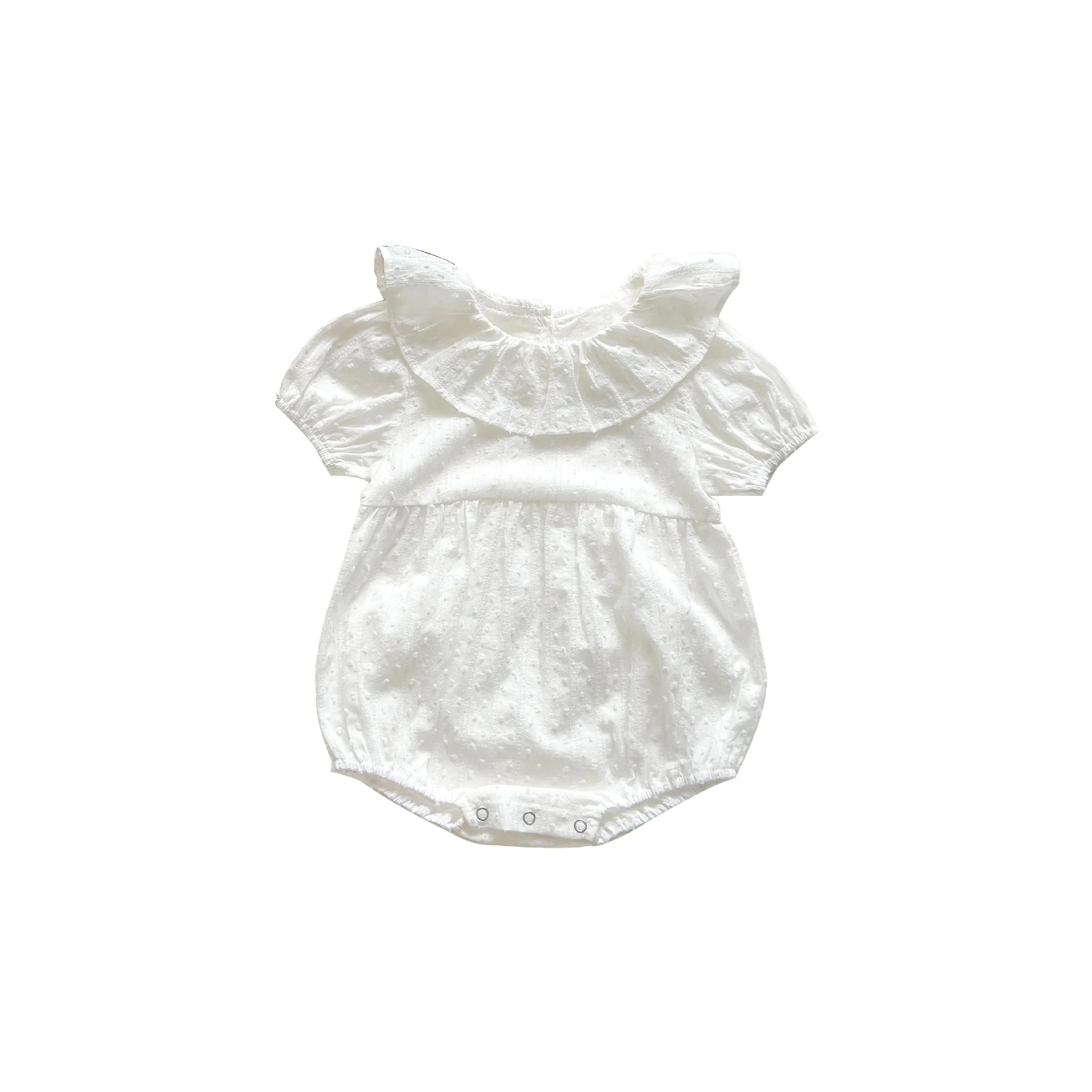 Macacão Infantil de Renda Jacquard com Gola Redonda Roupa de Bebê Confortável e Charmosa Ideal para Engatinhar e para o Dia a Dia Estiloso — foto 5
