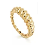 Anel feminino dourado com rabo fino Joia elegante e sofisticada Design delicado e charmoso Presente ideal para mulheres Adicione brilho ao seu visual — foto 1