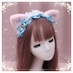 Cerchietto Lolita giapponese con orecchie da gatto, peluche Catwoman, pizzo per un look unico e adorabile. — foto 16