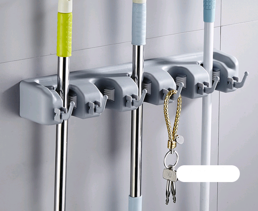 One Guard Dweilhaak Optioneel Multifunctioneel voor Badkamer, Deur en Dek. Sterke Dweilhouder. Gemakkelijk je Dweilen Ophangen. — foto 3