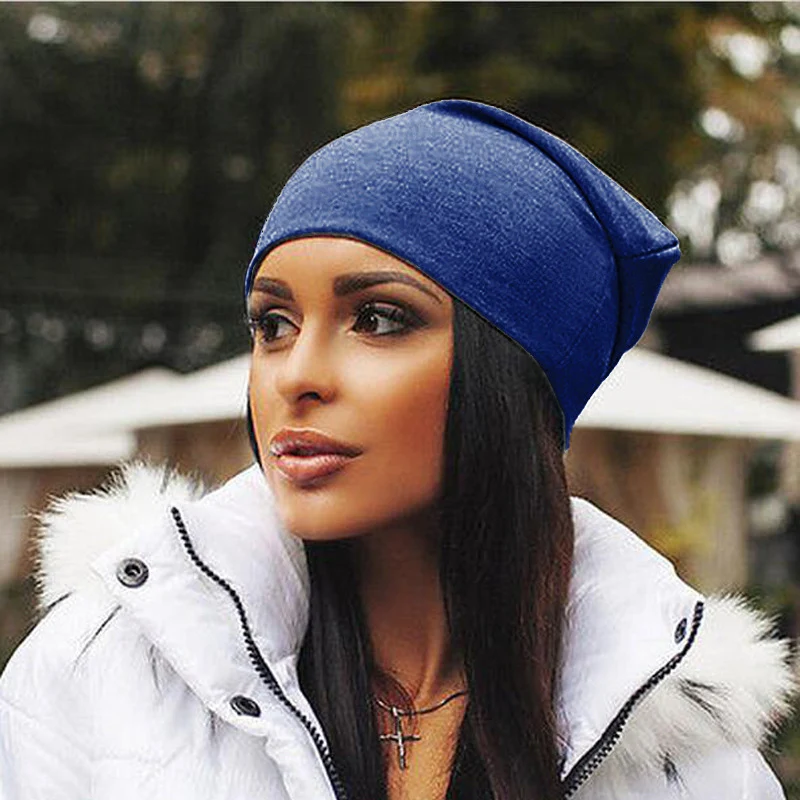 Title 2, Cotton Pure Color Autumn Winter Hat
