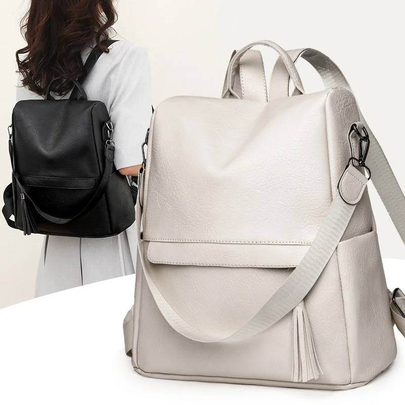 Mochila Vintage Grande Capacidade Bolsa de Ombro Casual Espaçosa e Confortável Ideal para Uso Diário e Viagens — foto 10