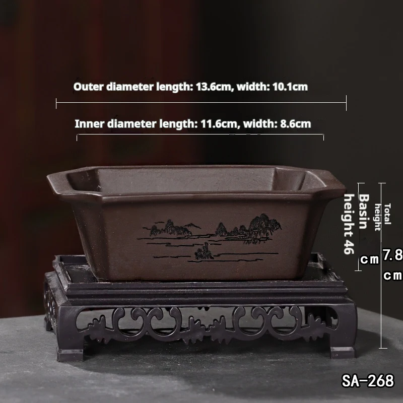 Purple Sand Rectangular Planter for succulents and flowers, perfect for stylish indoor and outdoor plant cultivation. — photo 9