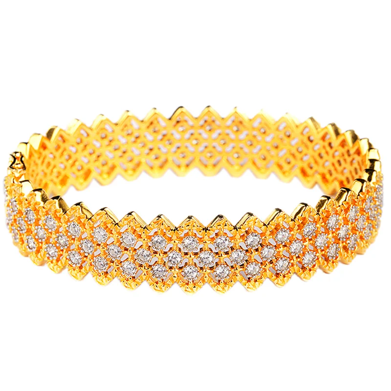 Title 3, Pulseira de renda feminina banhada a ouro e pra...