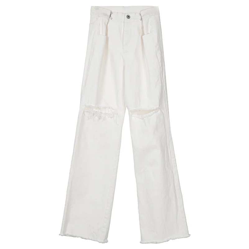 High Waist Slimming Hole Loose Harem Pants. Stylish and comfortable, perfect for everyday wear and a flattering silhouet — photo 4