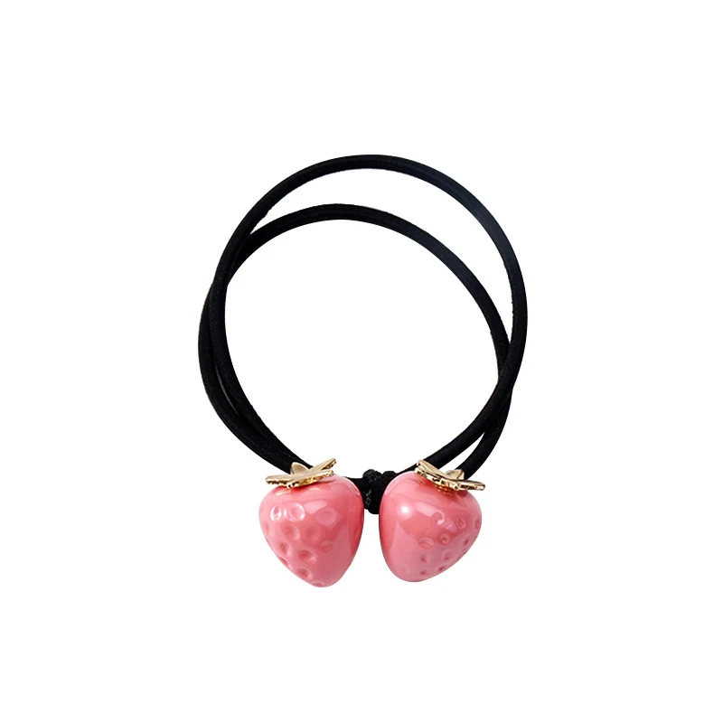 Simple Girl Erdbeer Student Cartoon Frucht Haargummi, ein süßes und praktisches Haaraccessoire für Schülerinnen, perfekt für Zöpfe und mehr. — foto 2