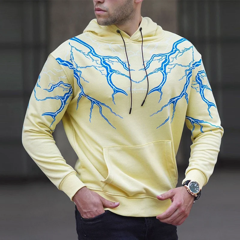 Title 5, Mens Hooded Fashion Printed Sweater Long-sleev...