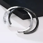 Pulseira masculina de aço titânio simples com resistência à corrosão, estilo inglês, acessório elegante e durável, perfeito para uso diário. — foto 1