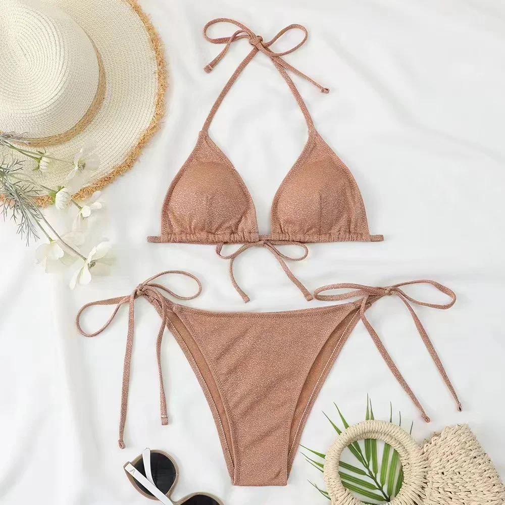 Modieuze bikini met split bandage design, sexy badpak. Perfect voor de zomer, strand en zwembad. Geniet van de zon in deze stijlvolle bikini. — foto 13